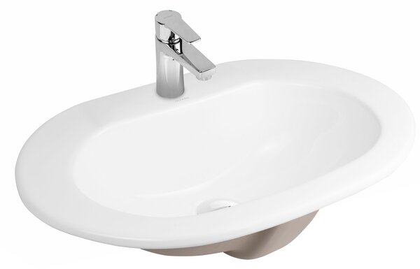 Oltens Asta lavoar 55x42 cm ovale încastrat alb luciu 41202000