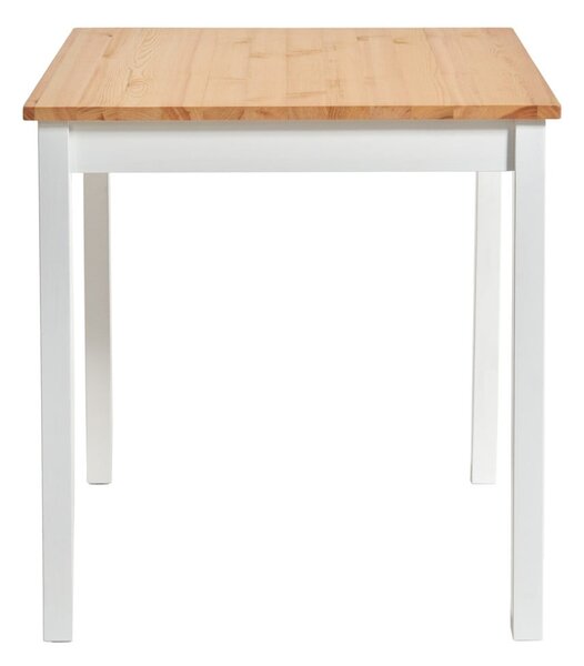 Masă dining din lemn de pin Bonami Essentials Sydney, 70 x 70 cm, natural-alb