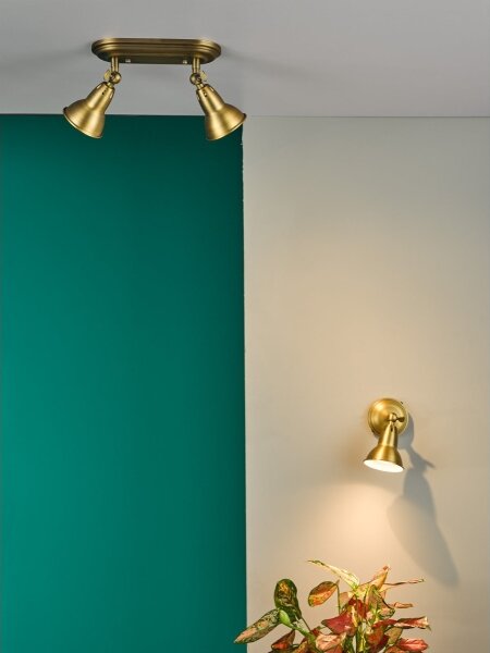 Där Lighting NAT0742 - Aplică de perete tip spot NATHANIEL 1xGU10/11W/230V alamă