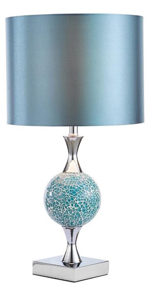 Där Lighting ELS4223 - Lampă de masă ELSA 1xE27/40W/230V albastru/crom lucios