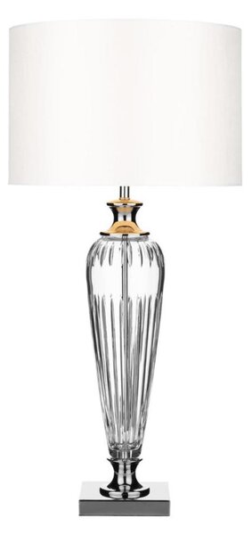 Där Lighting HIN4208 - Lampă de masă HINTON 1xE27/60W/230V alb/crom lucios