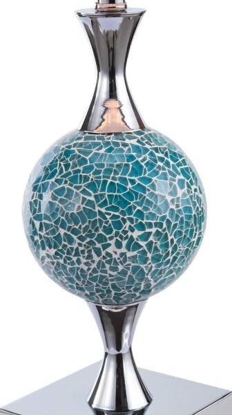 Där Lighting ELS4223 - Lampă de masă ELSA 1xE27/40W/230V albastru/crom lucios