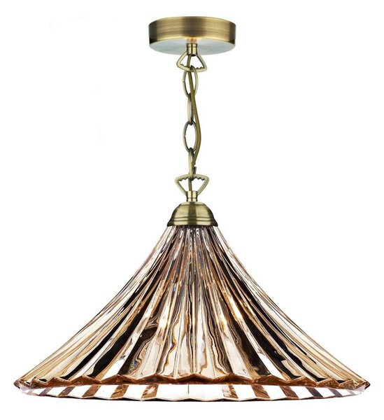 Där Lighting ARD866 -Lustru suspendat cu lanț ARDECHE 1xE27/60W/230V alamă/maro fumuriu