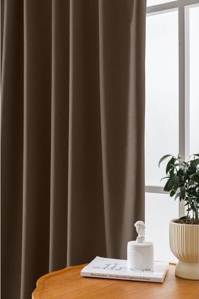 Draperie opacificanta maro VELVET 140x270 cm Agatat: Rejansa