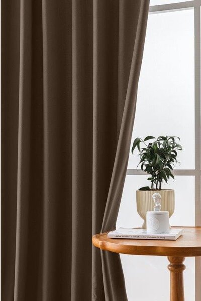 Draperie opacificanta maro VELVET 140x270 cm Agatat: Rejansa