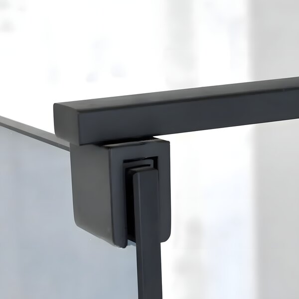 Paravan Dus Walk-In Una 70x195cm, Sticla Fumurie 8mm, Profil Aluminiu Negru