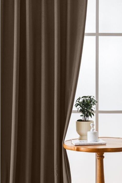 Draperie opacificanta maro VELVET 140x270 cm Agatat: Rejansa