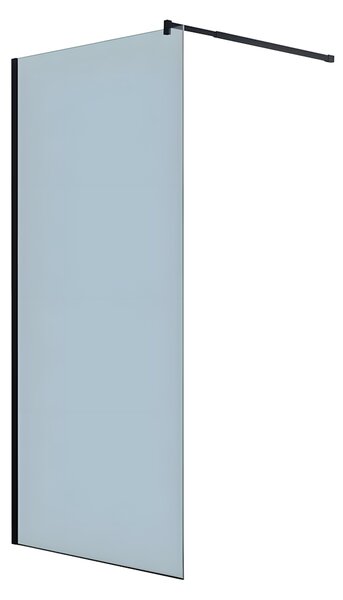 Paravan Dus Walk-In Una 70x195cm, Sticla Fumurie 8mm, Profil Aluminiu Negru