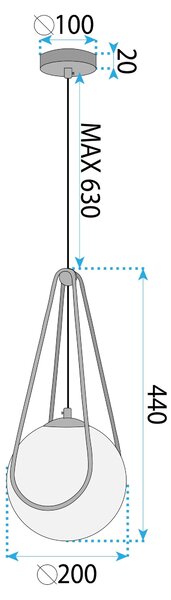 Toolight Toolight, lampă de tavan 20cm, 1xE27, APP1793-1CP, alb-auriu, OSW-04351