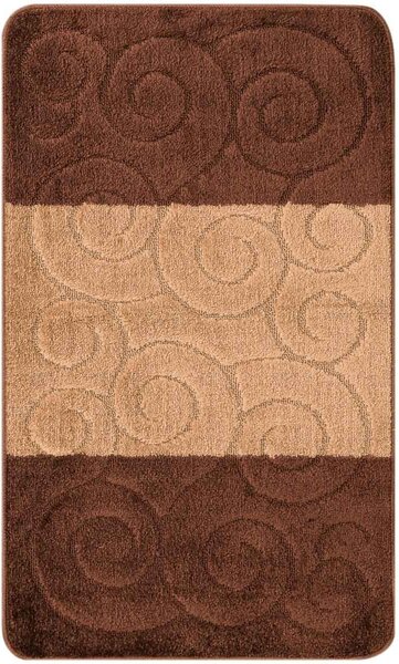 Set 2 Covorase antiderapante de baie, Sile 2518 Maro, Diverse Marimi Dreptunghi, 60 x 100 / 50 x 60
