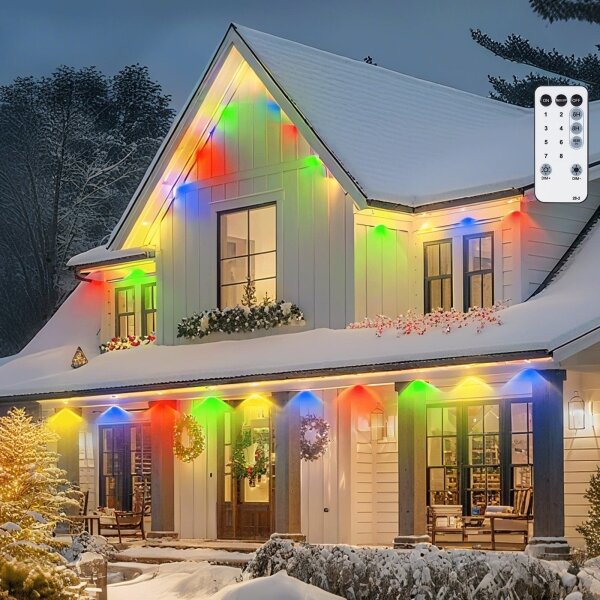 Aigostar - Instalație luminoasă de Crăciun LED dimmabilă pentru exterior 50xLED/8 funcții 20m IP44 multicolor + telecomandă