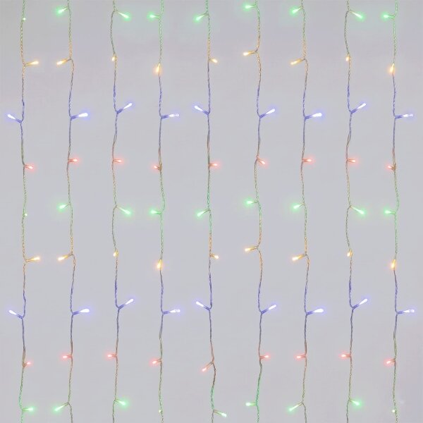 Aigostar - Instalație luminoasă de Crăciun LED pentru exterior 372 LED-uri/8 funcții 6x1,2 m IP44 multicolor