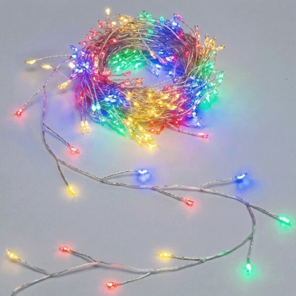 Aigostar - LED Ghirlandă de Crăciun pentru exterior 200xLED/8 funcții 3xAA 6,3m IP44 multicolor