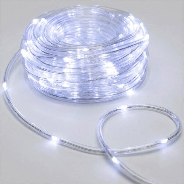Aigostar-LED Ghirlandă luminoasă de exterior pentru Crăciun 50xLED/8 funcții 3xAA 5,3m IP44 alb rece