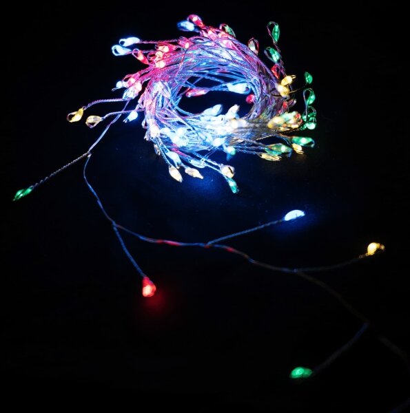 Aigostar - LED Ghirlandă de Crăciun pentru exterior 200xLED/8 funcții 3xAA 6,3m IP44 multicolor