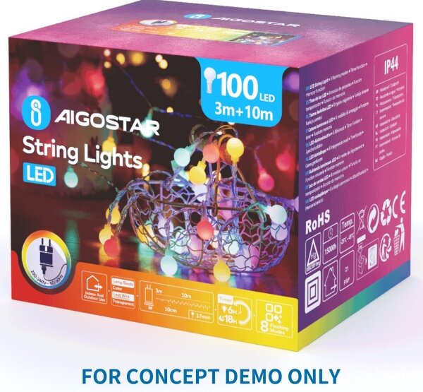 Aigostar - Decorațiune LED pentru exterior 468xLED 75 cm IP44 fluture/albastru