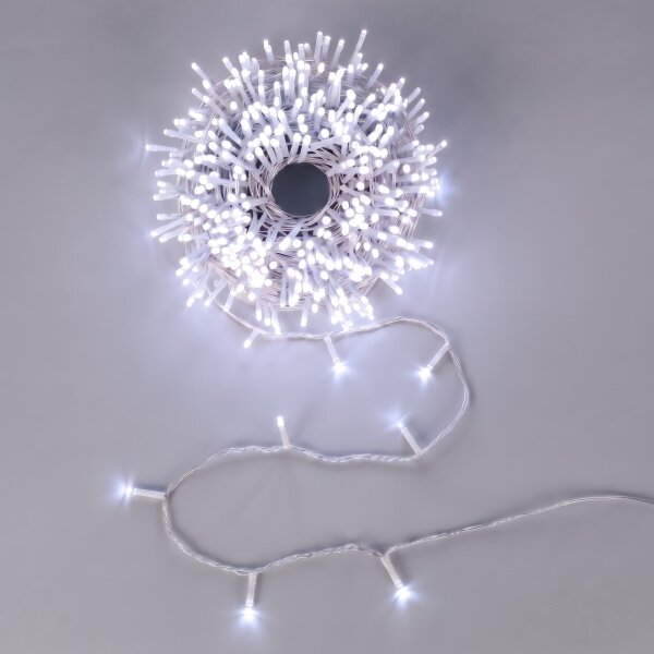 Aigostar - Ghirlandă LED de exterior pentru Crăciun, 150 LED / 8 funcții, 3xAA, 5,3 m, IP44, albastră