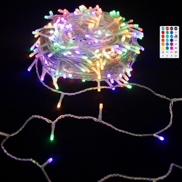 Aigostar - Ghirlandă LED RGB pentru exterior, 50xLED/7 funcții, 4xAA, 5,3 m, IP44, multicolor + telecomandă