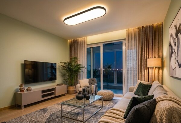 Top Light -LED plafonieră/suspensie OVAL LED/36W/230V 3000-6500K negru + telecomandă