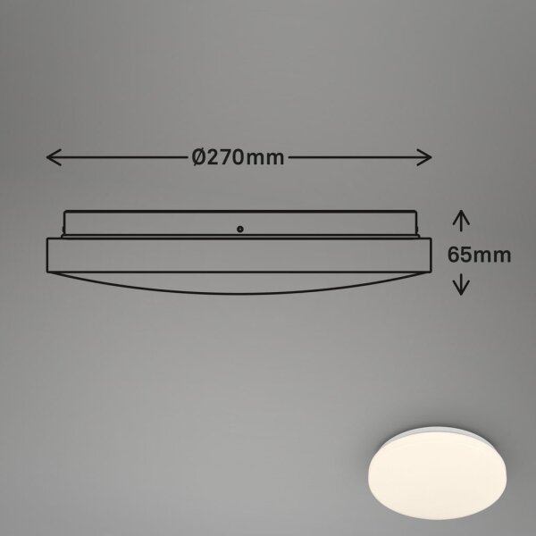 Briloner 3827-016 -LED Plafonieră pentru baie cu senzor WALK LED/13W/230V IP54 pr.27cm