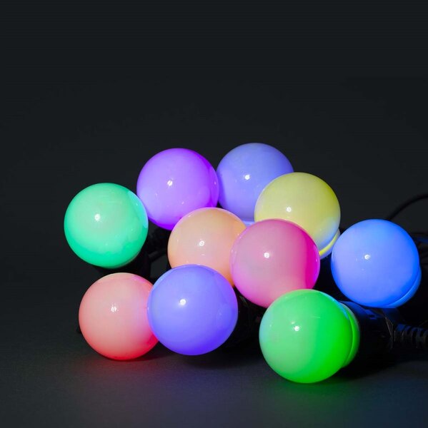 Nedis WIFILP03C10 - Șir LED RGB decorativ 10xLED 12m IP65 Wi-Fi Tuya