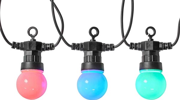 Nedis WIFILP03C10 - Șir LED RGB decorativ 10xLED 12m IP65 Wi-Fi Tuya