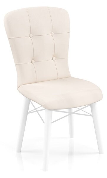 Scaun Babyface Safir Crema Picioare Albe