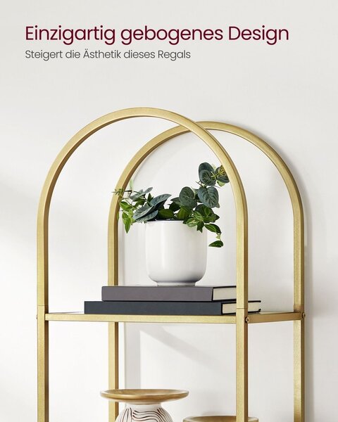 Biblioteca Auriu Vasagle 40x30x183 cm