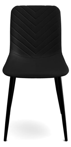 Scaun DAREN, negru - Bluvel 19, stofa catifelata/metal, 45x39x91 cm