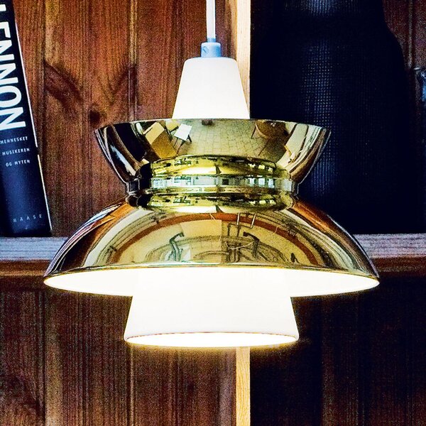 Louis Poulsen Doo-Wop - Lampă suspendată din alamă, reglabil, Auriu / Alamă, Camera de zi / sufragerie, Metal, Design