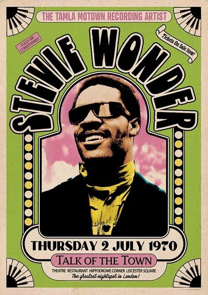 Poster Stevie Wonder - Talk of The Town 1970
