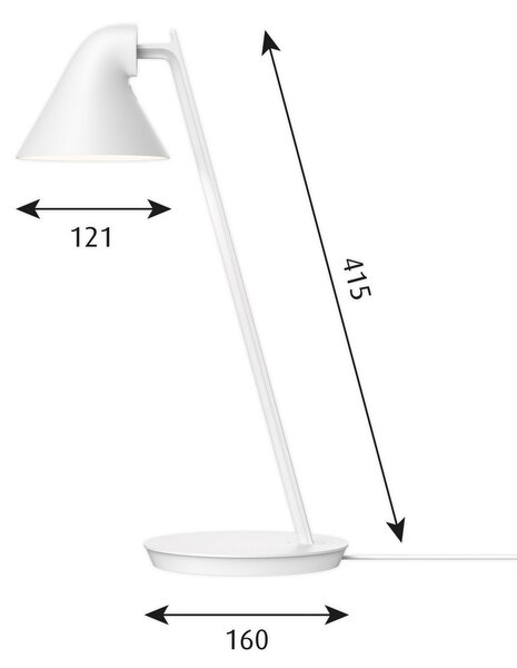 Louis Poulsen NJP Mini lampă de masă LED alb