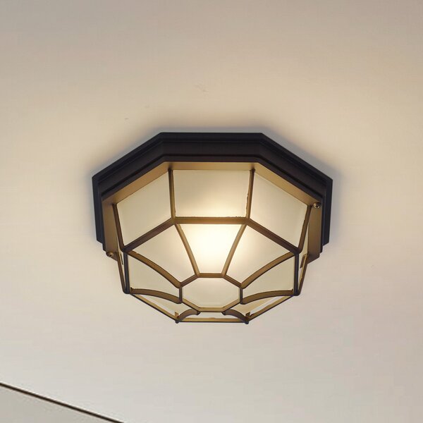 Lindby Lampă de exterior Idril, antracit, metal, Ø 26,5 cm, reglabil, Negru, Aluminiu, Modern