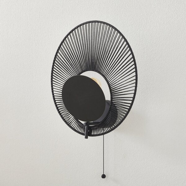 Forestier Oyster aplică de perete designer, negru, reglabil, Negru, Camera de zi / sufragerie, Metal, Design