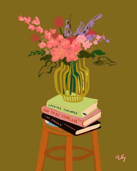 Ilustrare Floral Vase, Arty Guava, (30 x 40 cm)