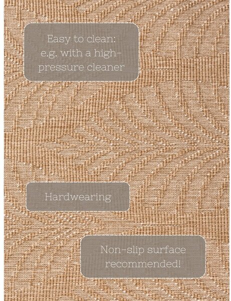 Covor pentru exterior și interior bej/fildeș 120x170 cm Duet Liora – NORTHRUGS