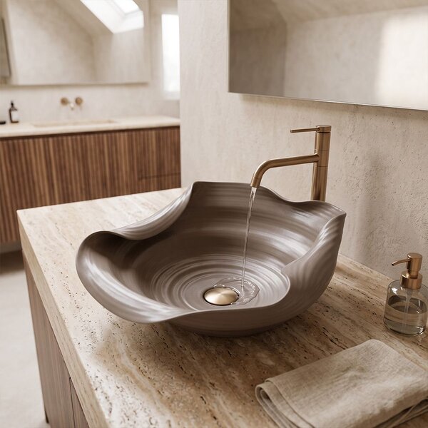 Lavoar ceramic pentru blat REA HM-66TB Handmade ART