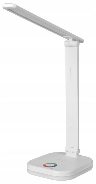 Lampă de birou LED RGBW dimabilă, cu încărcare wireless, LED/7W/5V USB, alb