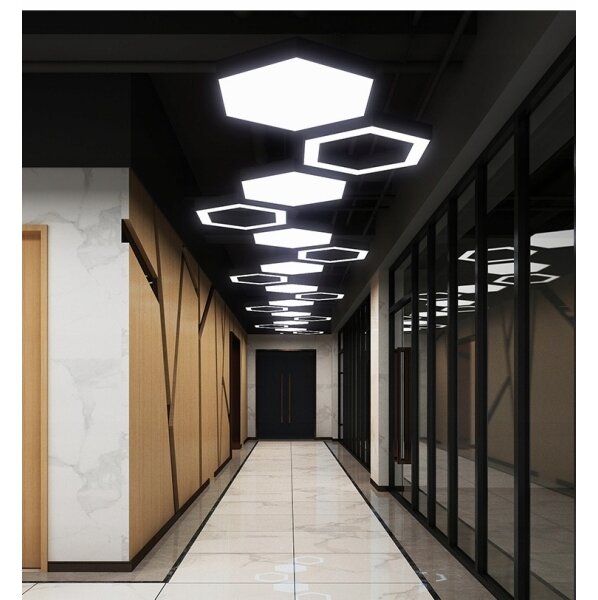 Lustră LED suspendată pe cablu, 20W/230V, neagră
