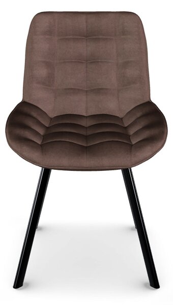 Scaun MONTI, cappuccino - Bluvel 38, stofa catifelata/metal, 51x60x88