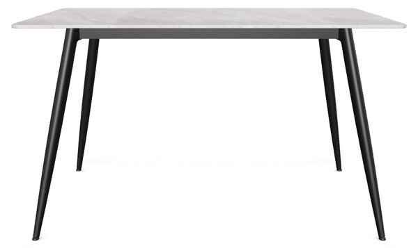 Masa RION, gri cu efect de marmura, ceramica/metal, 130x70x76 cm