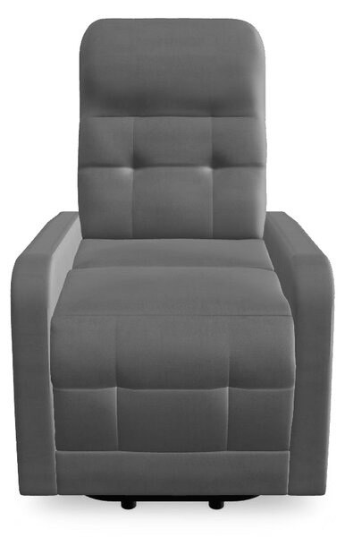 Fotoliu rabatabil OTUS II, stofa catifelata gri - Bluvel 14, 66x92/144