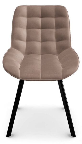 Scaun MONTI, bej inchis - Bluvel 40, stofa catifelata/metal, 51x60x88