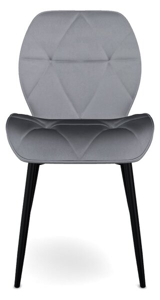 Scaun RICK, gri - Bluvel 14, stofa catifelata/metal, 48x56x86 cm