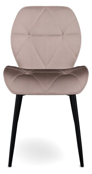 Scaun RICK, bej - Bluvel 40, stofa catifelata/metal, 48x56x86 cm