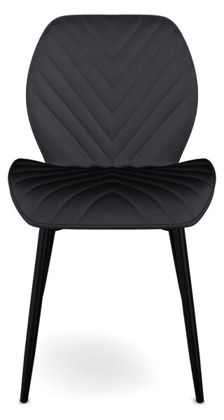Scaun MIKE, negru - Bluvel 19/negru, stofa catifelata/metal, 48x56x86