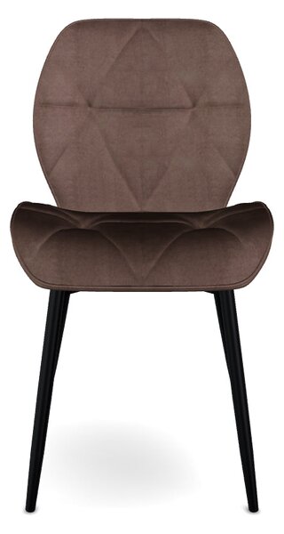 Scaun RICK, cappuccino - Bluvel 38, stofa catifelata/metal, 48x56x86 c