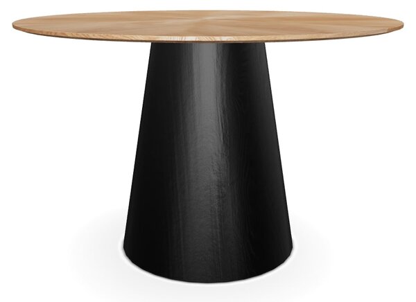 Masa ANGEL, stejar/negru, 120x120x75 cm