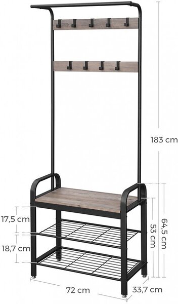 Cuier Vasagle, 183x72x33.7cm