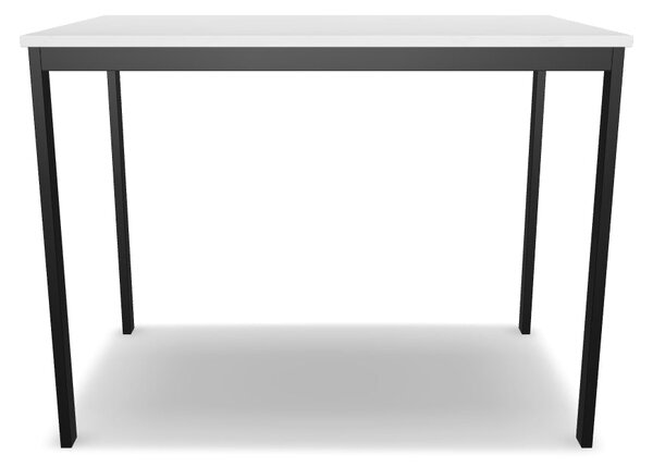 Masa MARIO, alb cu efect de marmura/negru, 100x60x75 cm